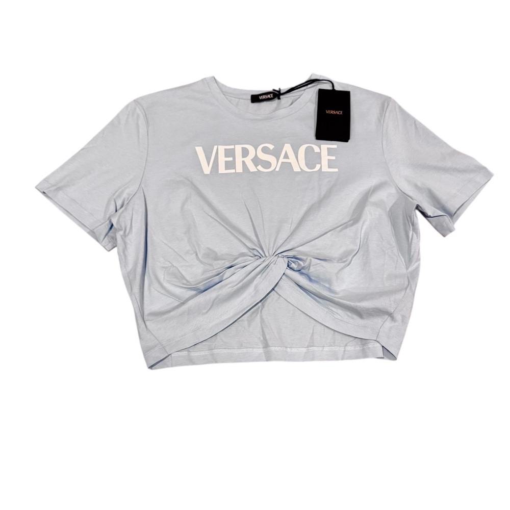 Authentic Versace Sky Blue Knot Tee